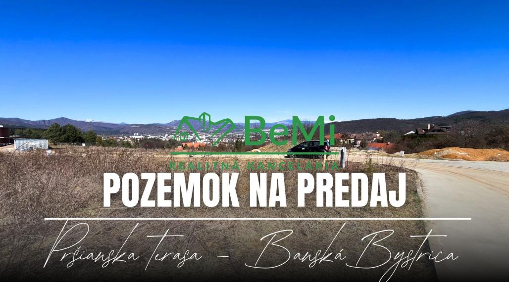 Stavebný pozemok 1208 m2, výhľad na mesto, Banská Bystrica