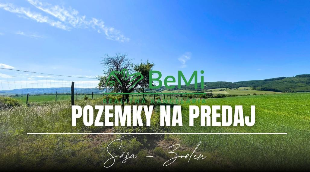 Rovinaté pozemky 7700m2 Sása, Zvolen