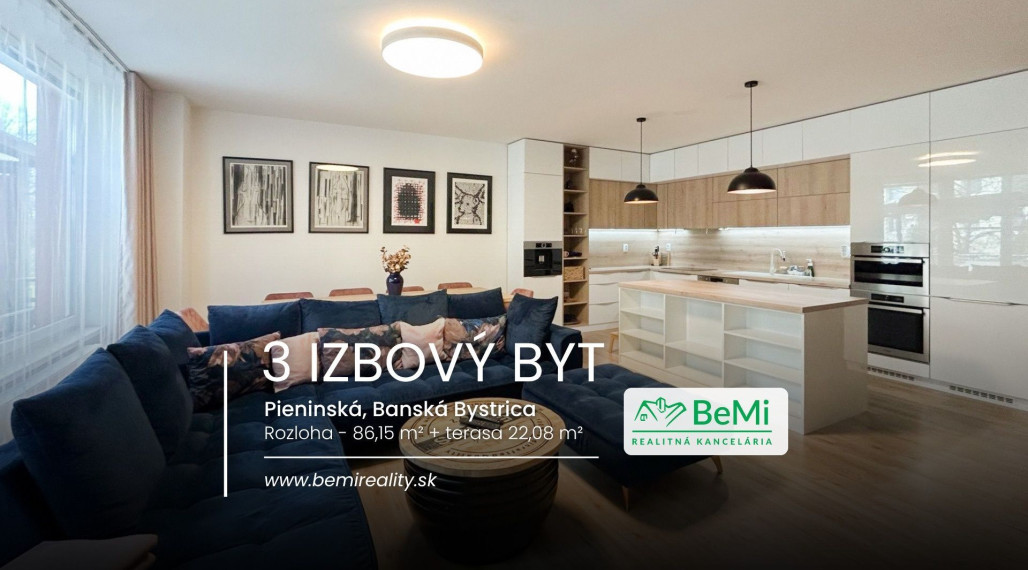 3 izbový byt, Banská Bystrica, terasa, vírivka, parkovaníe