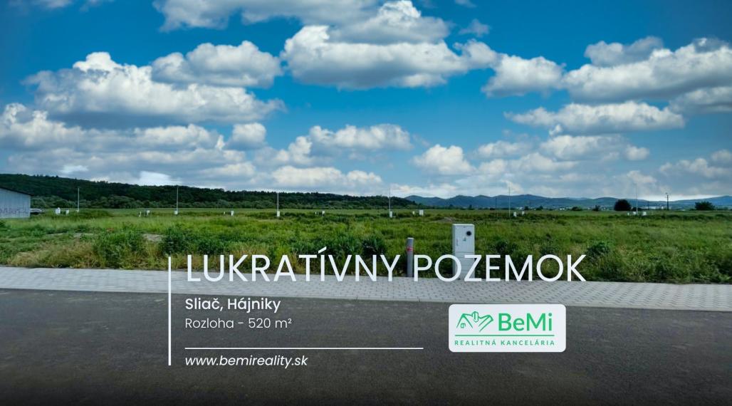 Pozemok v lukratívnej novovznikajúcej lokalite,Sliač