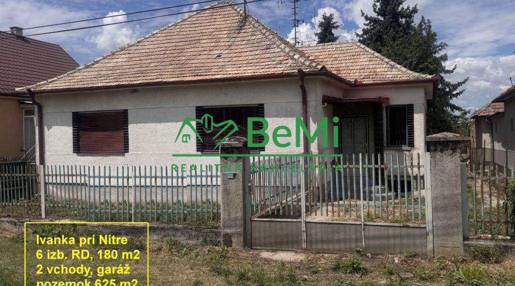 REZERVOVANÉ: 6 izb. rodinný dom s veľkým potenciálom, Ivanka pri Nitre