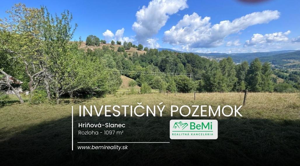 Na predaj pozemok – orná pôda v Hriňová – časť Slanec