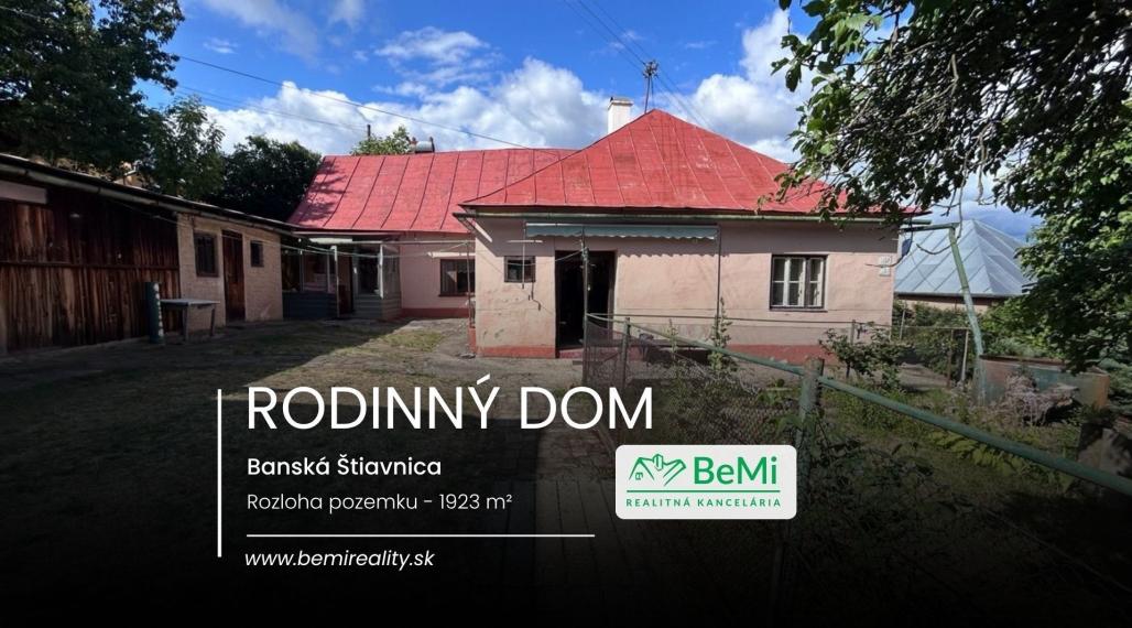 Veľkorysý dom s dušou a atmosférou, Banská Štiavnica