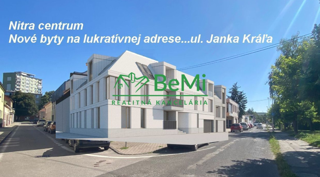 Nitra Centrum ul. Janka Kráľa novostavba 2,3 izbové byty