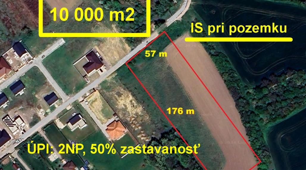 Stavebný developerský pozemok 10000 m2 - Ivanka pri Nitre