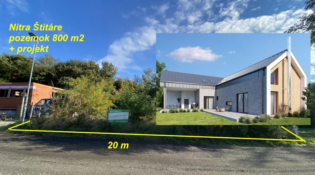 Nitra Štitáre pozemok 800 m2 ID 592-14-MIG