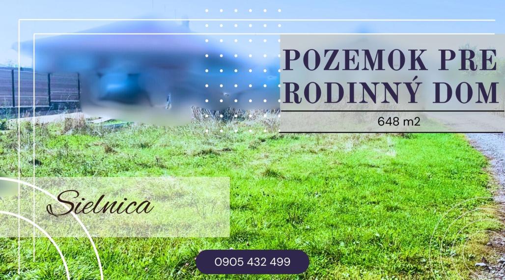 Stavebný pozemok medzi novostavbami 647 m2, Sielnica