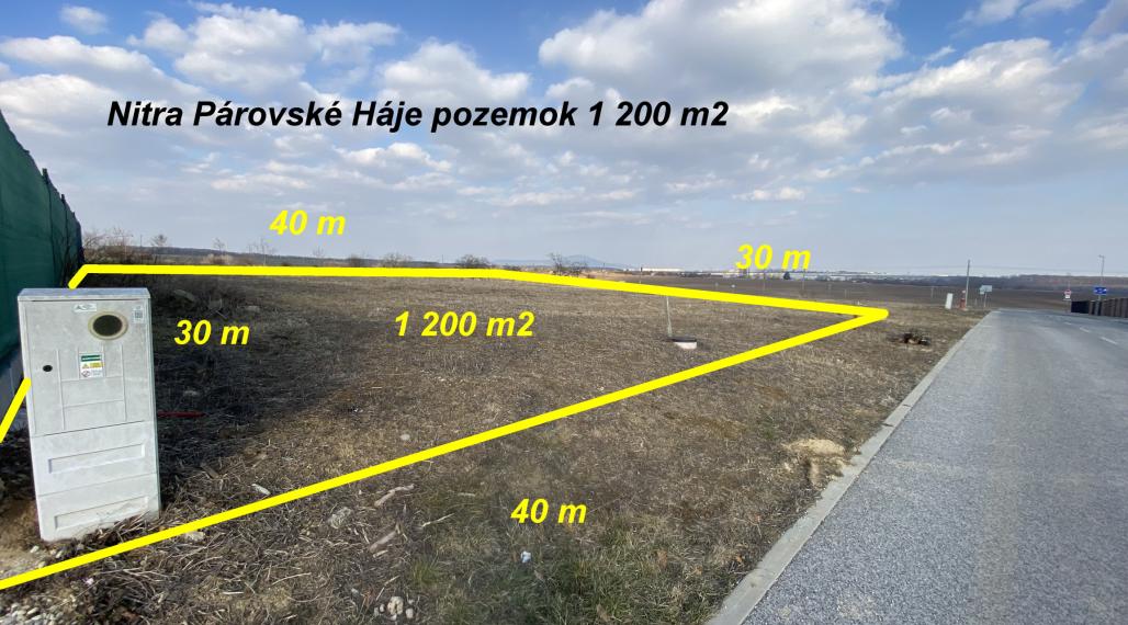 Pozemok Párovské Háje 1 200 m2 ,všetky IS ID 597-14-MIG