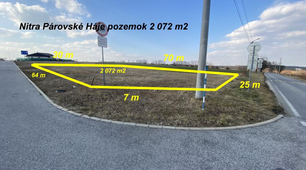 Pozemok-záhrada Párovské Háje 2072 m2 všetky IS ID598-14-MIG