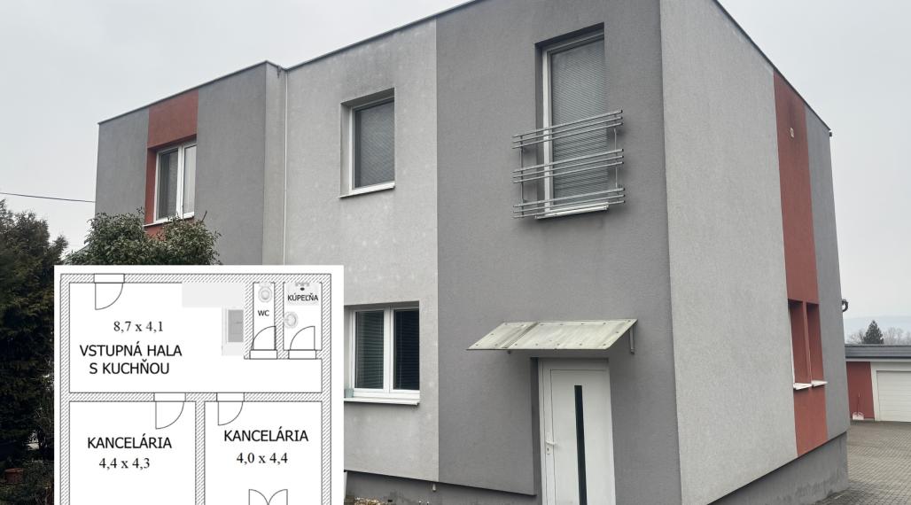 NA PRENÁJOM – kancelárske priestory 70 m2, Nitra – Mlynárce