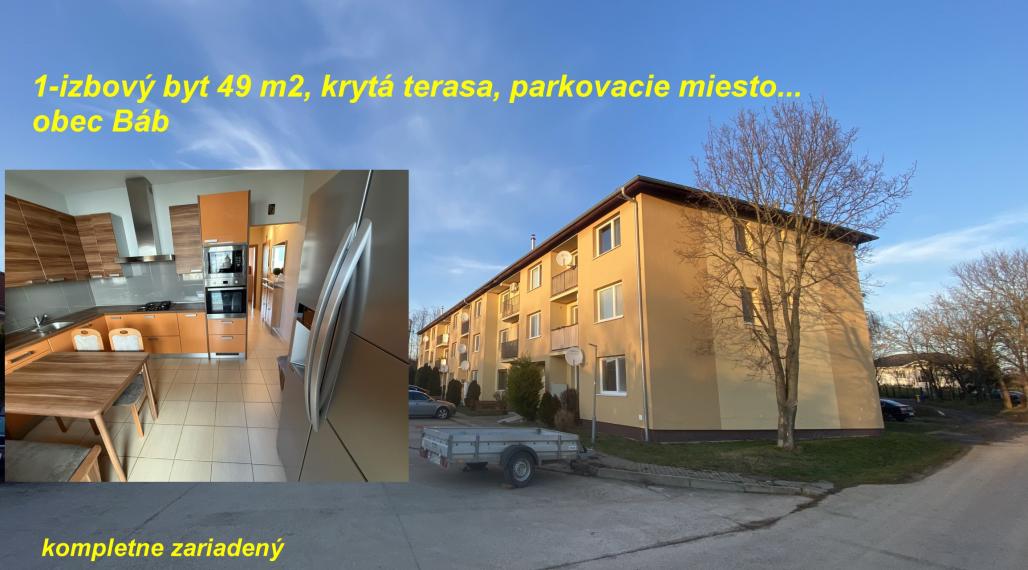 1 - izbový byt 49 m2 vlastné kúrenie obec Báb ID 603-111-MIG