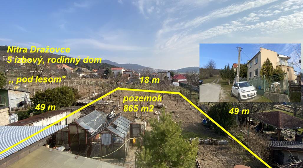 Nitra Dražovce 5 izbový RD pod lesom ID 605-12-MIG