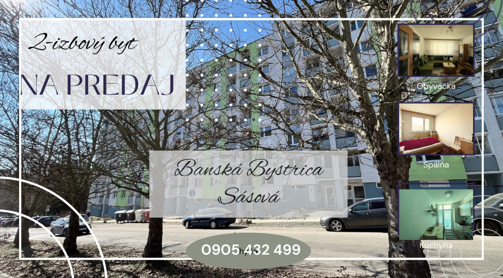 REZERVOVANÝ 2 izbový byt, 49,72 m2, B.Bystrica - Sásová