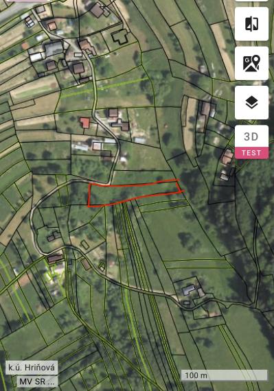 Na predaj stavebný pozemok 1697 m², v obci Hriňová