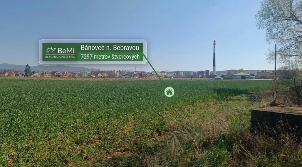 Lukratívny pozemok pre IBV, Bánovce nad Bebravou, 7297m2. 013-14-RAKOa