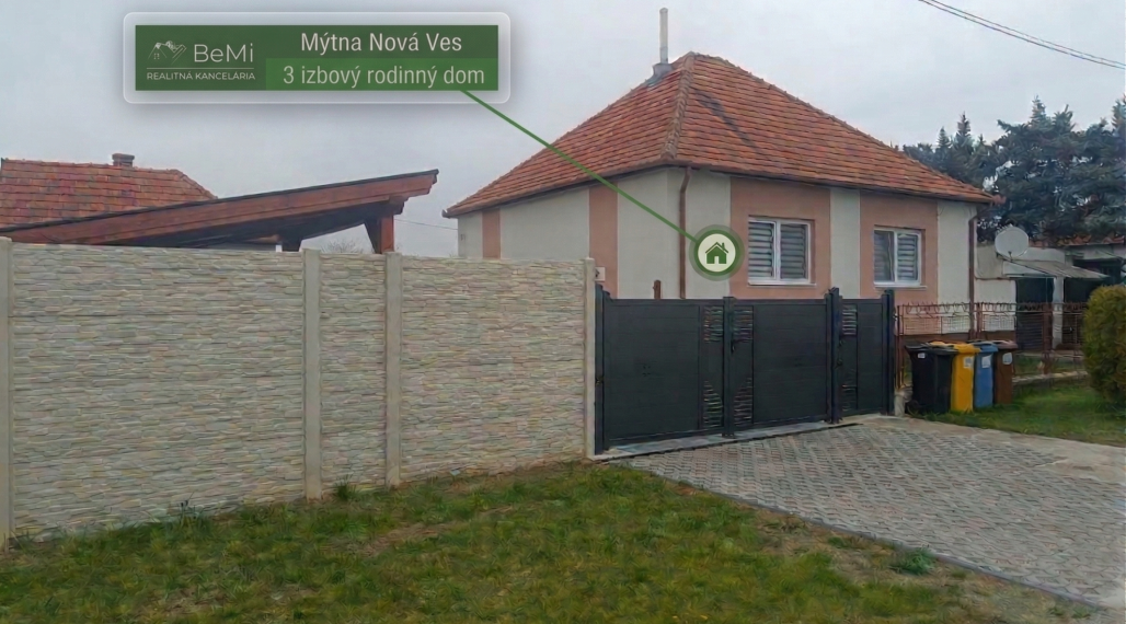Zrekonštruovaný 3-izbový RD, Mýtna N. Ves, úplne sebestačný. 014-12-RAKOa
