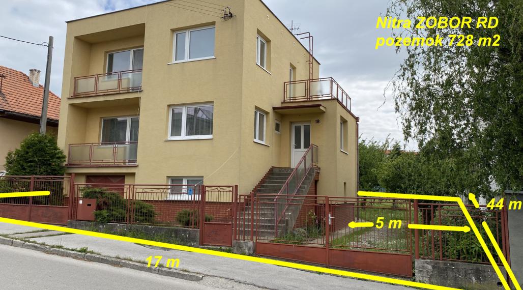 Rodinný dom Nitra ZOBOR pozemok 728 m2 ID 612-12-MIG