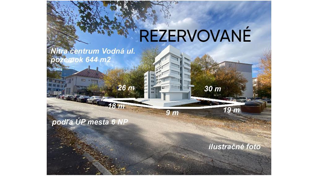REZERVOVANÉ Nitra centrum Staré Mesto pozemok 644 m2 ID 593-14-MIG