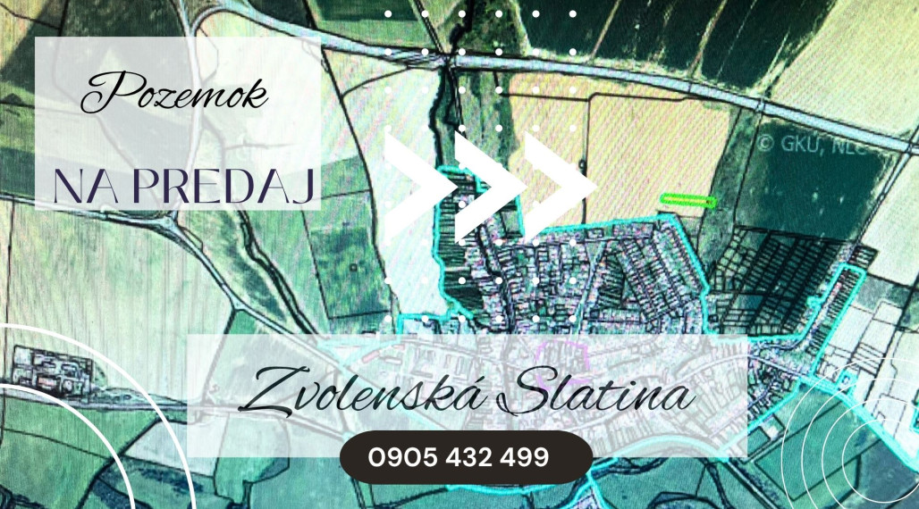 Invevstičný, rovinatý pozemok 5002 m2, Zvolenská Slatina 3D