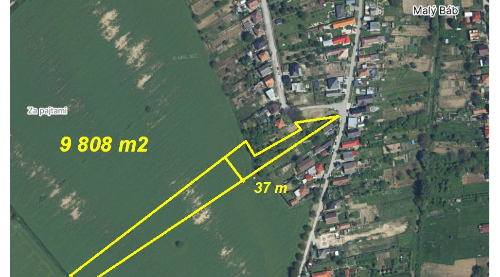 Malý Báb orná pôda časť v intraviláne obce ID 623-14-MIG