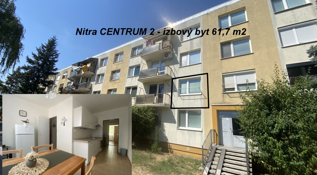 Nitra CENTRUM 2 - izbový byt 61,7 m2 ID 625-112-MIG