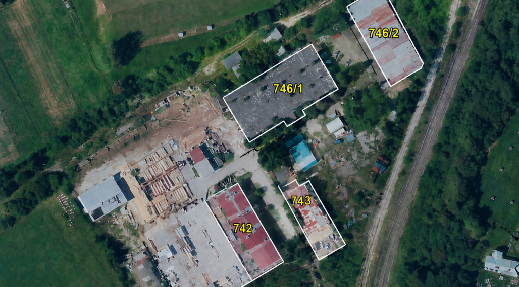 Priemyselný areál, 4 budovy – bývalý Agropodnik Medzibrodie
