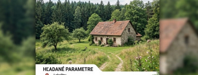 HĽADÁME KAMENNÝ DOMČEK NA ÚPLNEJ SAMOTE V LESE