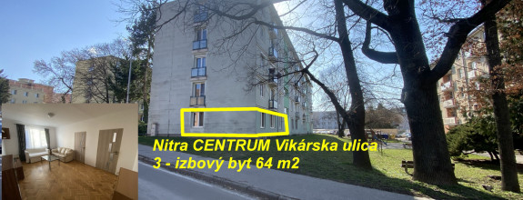 Byt Nitra CENTRUM 3- izbový 64 m2 „Pri parku“ ID 607-113-MIG