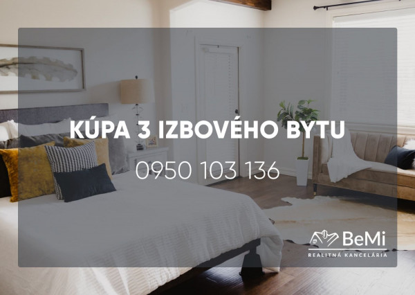 Kúpa 3 izbového bytu - Zlaté Moravce