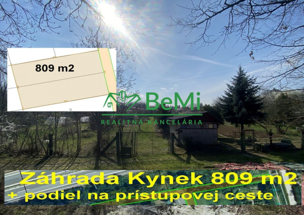 Záhrada 809 m2 Nitra - Kynek ID 466-14-MIGa