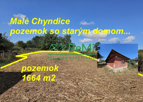 Pozemok so starším domom v obci Malé Chyndice ID 239-14-MIGa