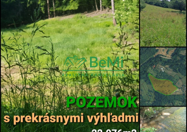 POZEMOK s prekrásnymi výhľadmi...Vyhne (057-14-DAR)