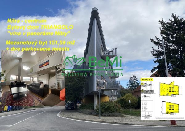 3izbový byt mezonet 151,59 m2 Nitra TRIANGOLO ID 521-113-MIG