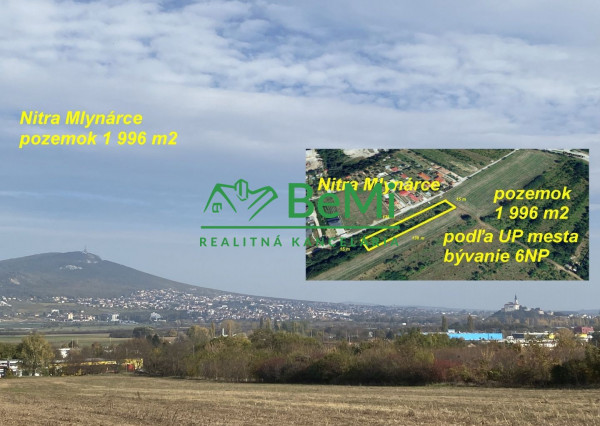 Nitra Mlynárce pozemok 1 996 m2 ID 529-14-MIG