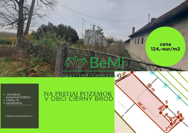 Stavebný pozemok - 529m2, Čierny Brod ID 014-14-EVBA