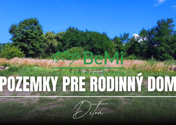 Stavebný pozemok 774 m2, Detva