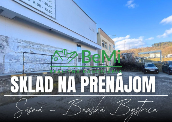 Prenájom, skladové priestory  60m2  Banská Bystrica-Sásová