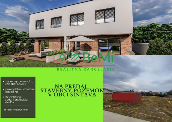 Stavebný pozemok v obci Šintava/ o výmere 635 m2 - novo vybudovaná štvrť Malé Sihote ID 027-14-EVBA