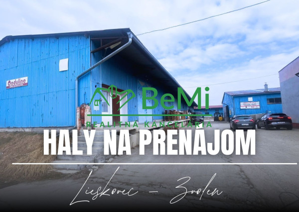 Na prenájom haly a kancelárie, Zvolen, Lieskovec