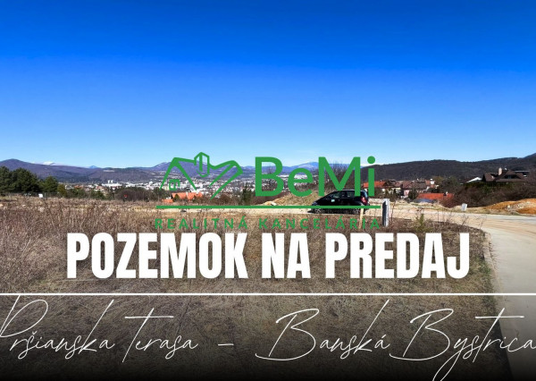 Stavebný pozemok 1208 m2, výhľad na mesto, Banská Bystrica