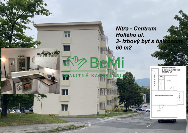 REZERVOVANÉ Nitra centrum 3 - izbový byt 559-113-MIGa