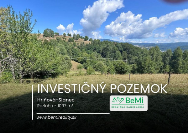 Na predaj pozemok – orná pôda v Hriňová – časť Slanec