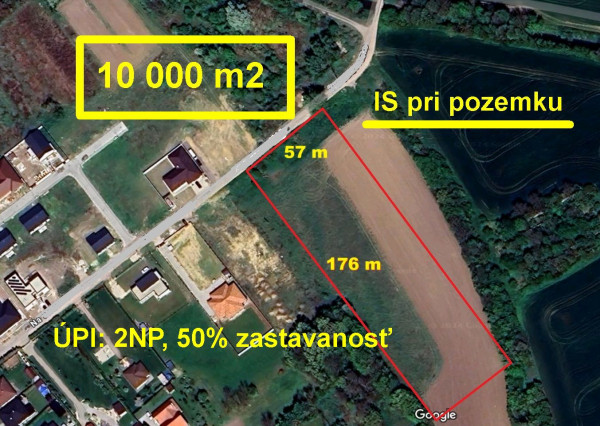 Stavebný developerský pozemok 10000 m2 - Ivanka pri Nitre