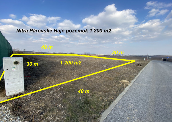 Pozemok Párovské Háje 1 200 m2 ,všetky IS ID 597-14-MIG
