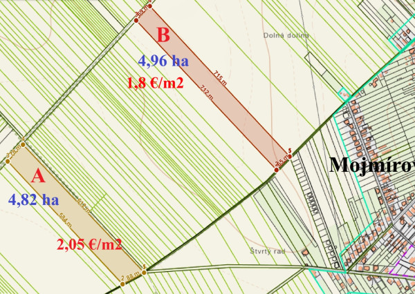 Orná pôda v k.ú. Svätoplukovo - až 9,8 ha blízko Mojmíroviec