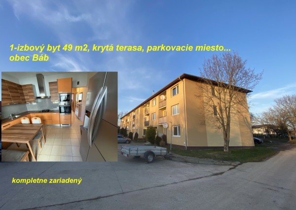 1 - izbový byt 49 m2 vlastné kúrenie obec Báb ID 603-111-MIG