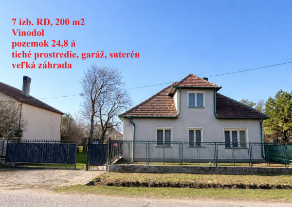7-izbový rodinný dom, veľká záhrada, garáž, investičná príležitosť - Vinodol