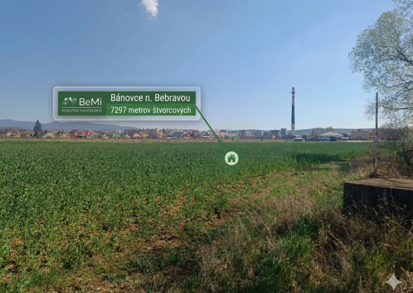 Lukratívny pozemok pre IBV, Bánovce nad Bebravou, 7297m2. 013-14-RAKOa