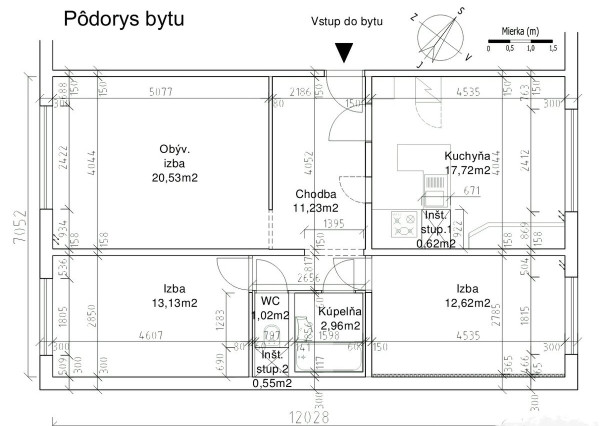 Predaj, 3 izbový byt - Levice (008-113-SIHA)