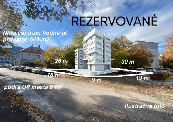 REZERVOVANÉ Nitra centrum Staré Mesto pozemok 644 m2 ID 593-14-MIG